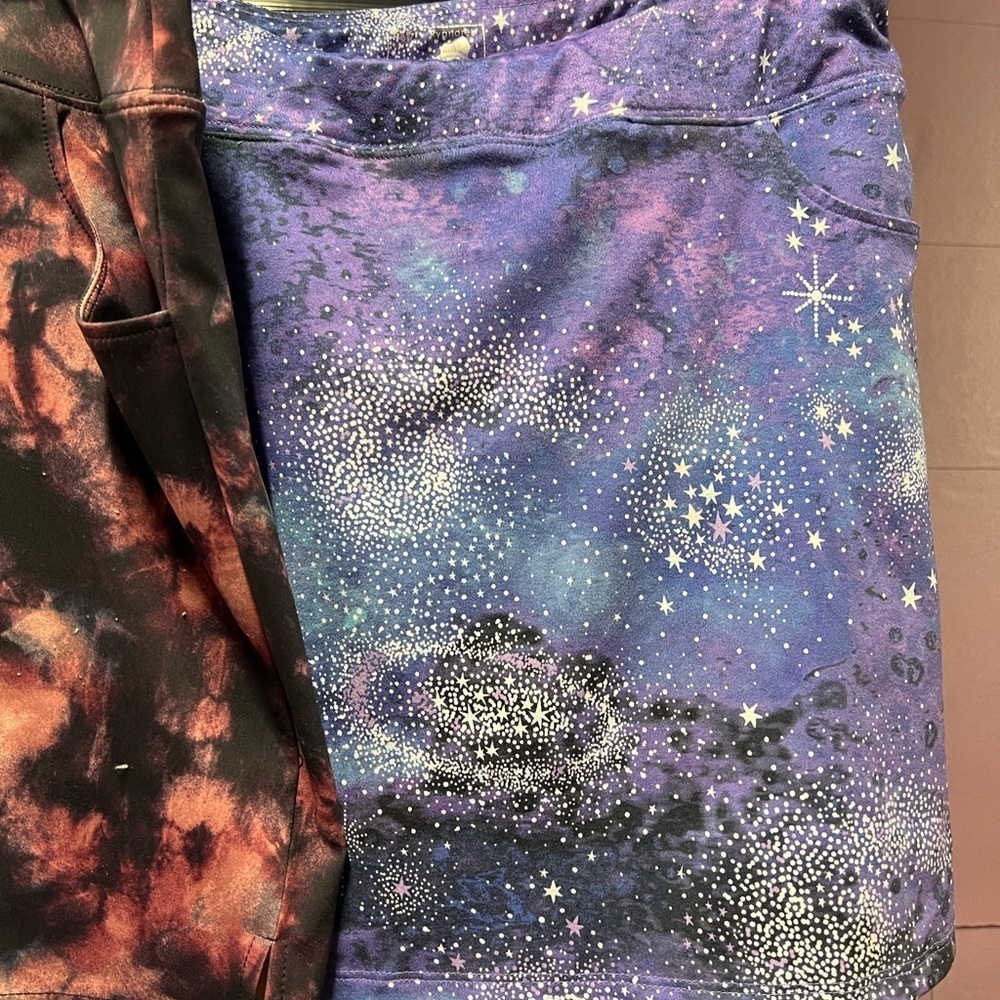RAD Ryandrew Golf Skirts Women’s Sz M polyester and spandex Tye Dye Lot of 2 - Picture 3 of 8